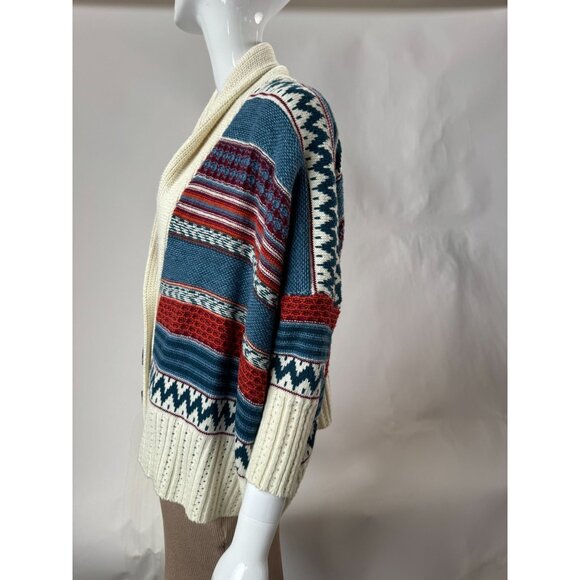 Jon & Anna M Knit Sweater Cardigan Multicolor Acrylic Blend Shawl Collar - Picture 14 of 16